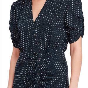 Free People Puff Sleeve Polka Dot Mini Dress